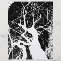 WEBBY TREE BLACK AND WHITE NEGATIVE FLYERS
