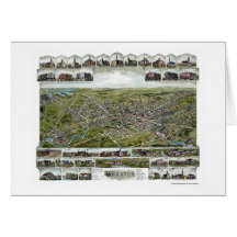 Webster, MA Panoramic Map - 1892 Card