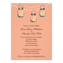 Wedding - 3 Hanging Mason Jars Personalized Announcement