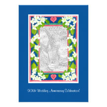 Wedding Anniversary Photo Invitation Card