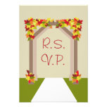 Wedding Arbor With Fall Foliage Wedding RSVP Custom Invite