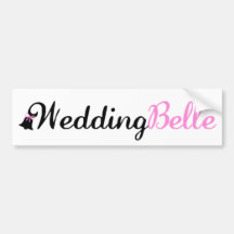 WEDDING BELLE BUMPER STICKERS