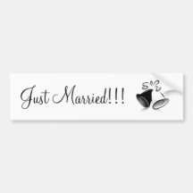 Wedding Bells Bumper Sticker