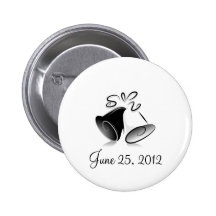 Wedding Bells Pinback Buttons