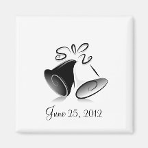 Wedding Bells Refrigerator Magnet