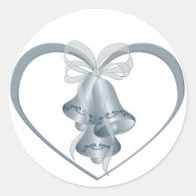 Wedding Bells Round Stickers