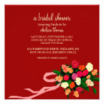 Wedding Bouquet Bridal Shower Invitation [Crimson]