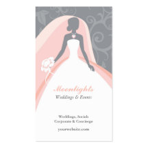 Wedding Bridal White Dress Business Card