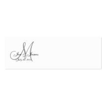 Wedding Bride Groom Date Monogram Profile Card Business Card