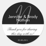 Wedding Bride & Groom Thank You Favour Sticker