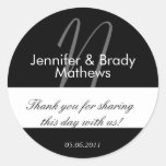Wedding Bride & Groom Thank You Favour Sticker