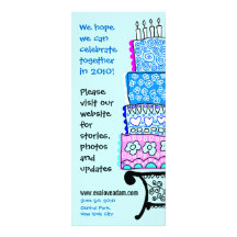 Wedding Cake Blue Invitation