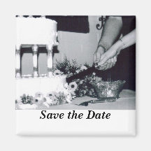 Wedding Cake Cutting Refrigerator Magnets