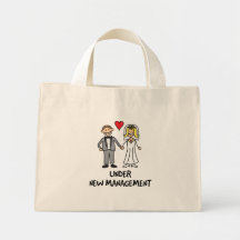 Wedding Cartoon - Under New Management Canvas Bags