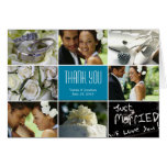 Wedding Collage Thank You Card - Turquoise