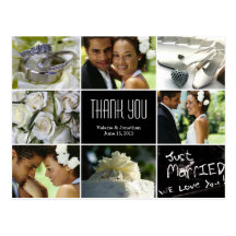 Wedding Collage Thank You Postcard