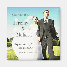 Wedding Couple In Field STD Magnet