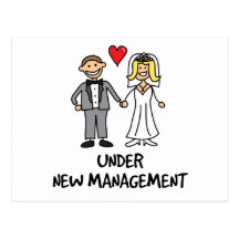 Wedding Couple - Under New Management Post Card