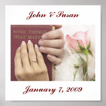 Wedding Date Poster up to 11x11