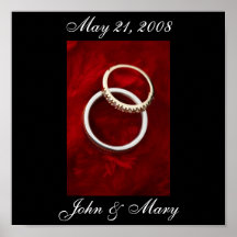 Wedding Date Poster up to 15x15