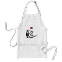 "Wedding Day" couple design Aprons