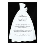 Wedding Dress Bridal Shower Invitation {Ebony}