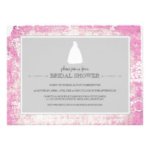 Wedding Dress Bridal Shower Invitations