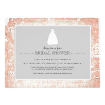 Wedding Dress Bridal Shower Invitations