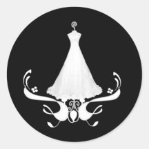Wedding Dress envelope sticker