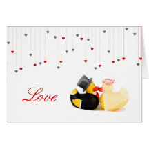 Wedding ducks greeting card