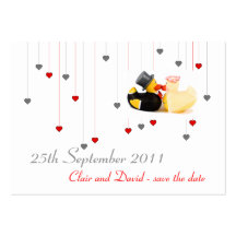Wedding ducks ... Save the date Business Card