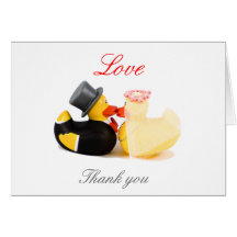 Wedding ducks ... thank you card