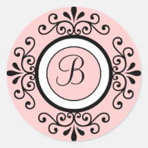 Wedding Envelope Seal Stickers Initial B