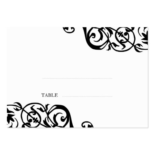 Wedding escort seating card custom print elegant business card template