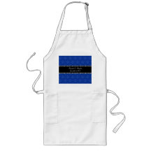 Wedding favors Blue damask Apron