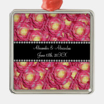 Wedding favors Pink roses Ornaments
