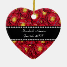 Wedding favors Red roses Ornaments