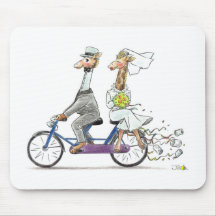 Wedding giraffes mousepads