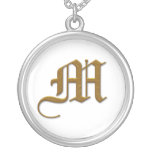 Wedding Gold Monogram Necklaces