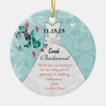 Wedding Gown Bridesmaid Butterfly Choose Colour Christmas Ornament