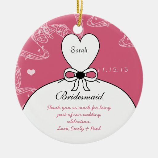 Wedding Gown Bridesmaid Wedding- You Choose Colour Christmas Ornament