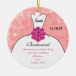 Wedding Gown Bridesmaid Wedding- You Choose Colour Christmas Ornament
