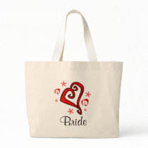 Wedding Heart Tote Bags