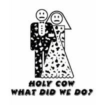 Wedding Humour Icon: Holy Cow Bachelorette T-Shirt