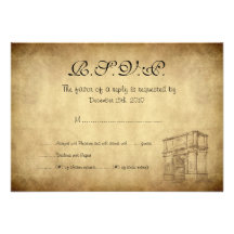 Wedding in Rome RSVP Card