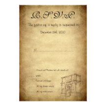 Wedding in Rome RSVP Card