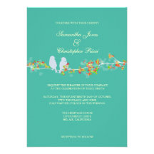 Wedding Invitations, love birds