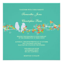 Wedding Invitations, love birds