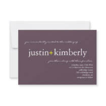 Wedding Invite | A+ |sm purple (7 colour options)