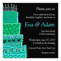 Wedding Lime Green Square Invitation
